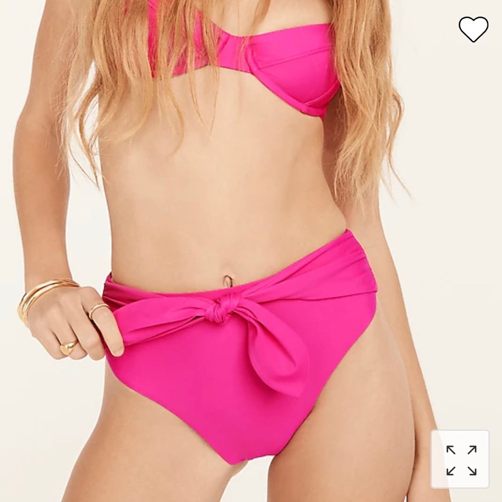 J. Crew High Waisted Self-Tie Bikini Bottom